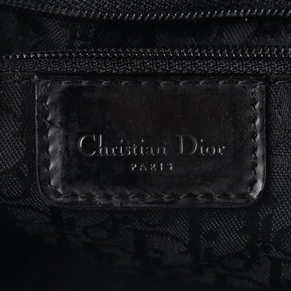 Christian Dior Canvas Floral Saddle Bag Black 6 of 10