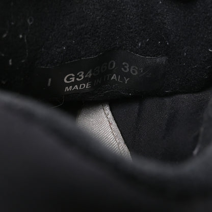 Chanel Fabric Calfskin Suede CC Sneakers 36.5 Black 7 of 8