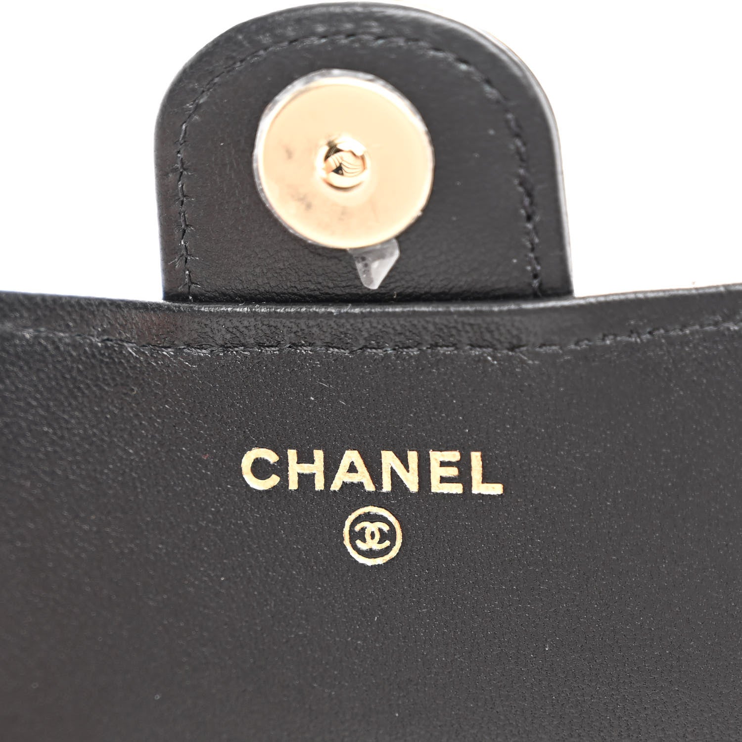 Chanel Lambskin Quilted Flap Phone Holder With Chain Black 6 of 11