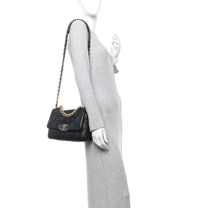 Chanel Goatskin Quilted Medium Chanel 19 Flap Black 2 of 10