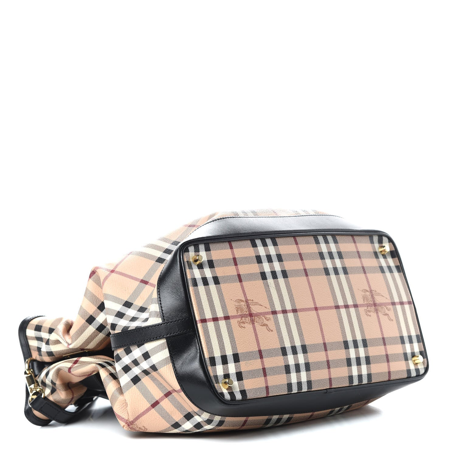 Burberry Haymarket Check Medium Golderton Tote Black 4 of 11