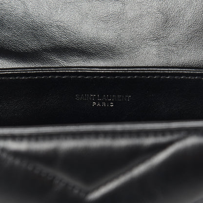Saint Laurent Calfskin Y Quilted Monogram Toy Loulou Crossbody Bag Black 8 of 14