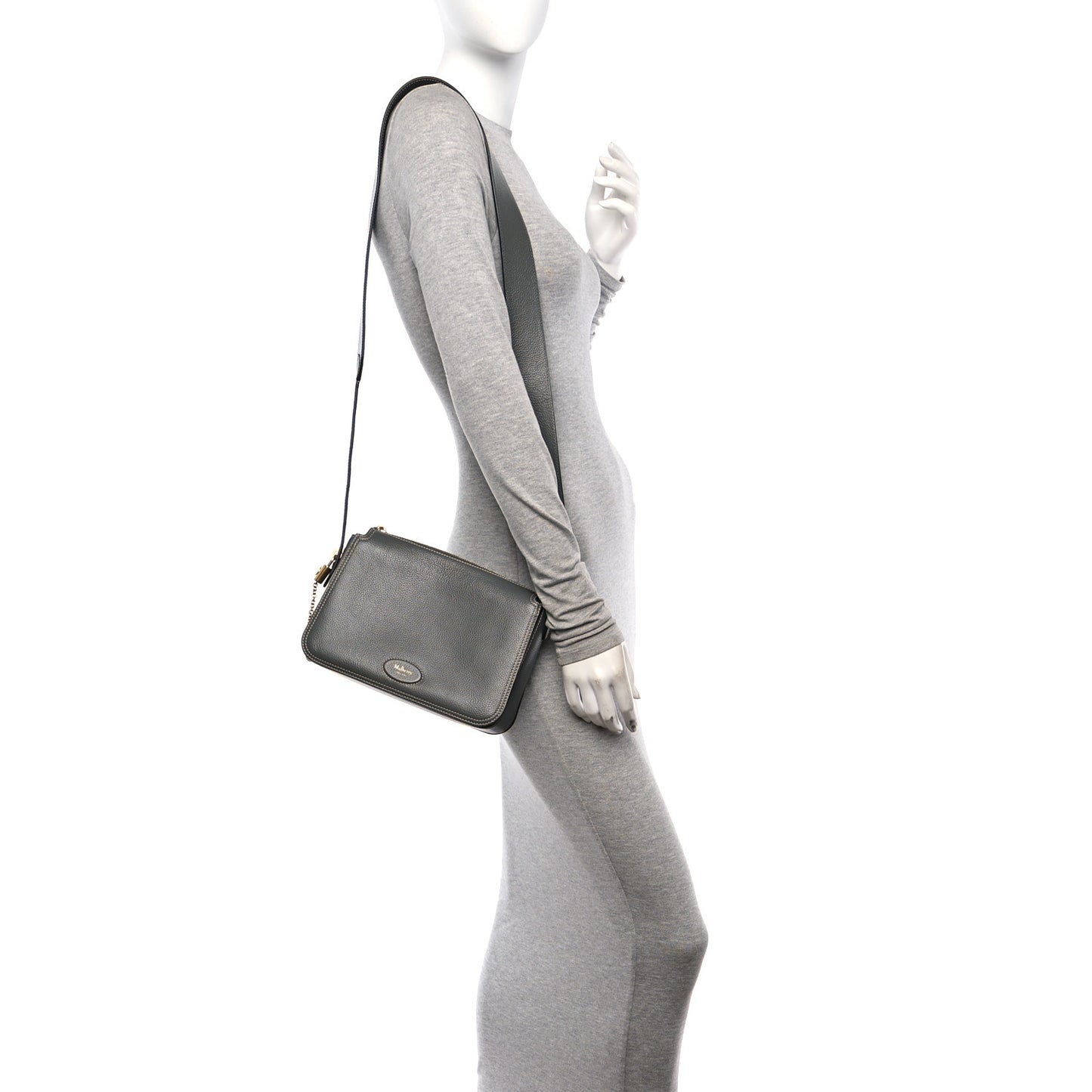Small Classic Grain Billie Crossbody Bag Charcoal