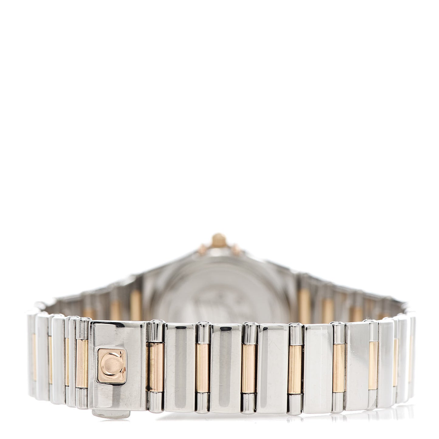 Stainless Steel 18K Yellow Gold Diamond Bezel Pink Mother of Pearl 22mm Constellation My Choice Quartz Watch 1368.73.00