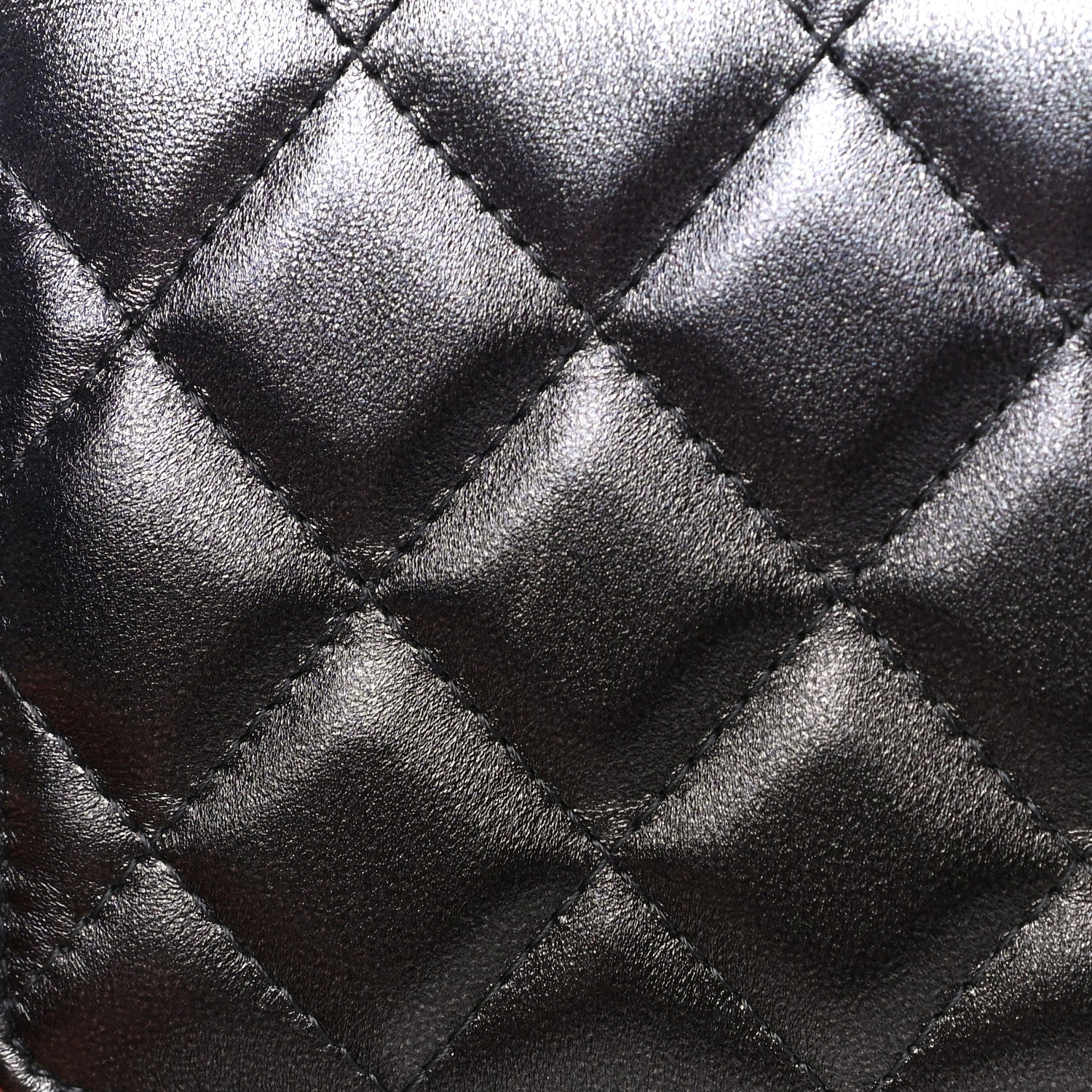 Chanel Gradient Metallic Lambskin Quilted Like A Wallet Wallet On Chain WOC Silvery Black 11 of 12