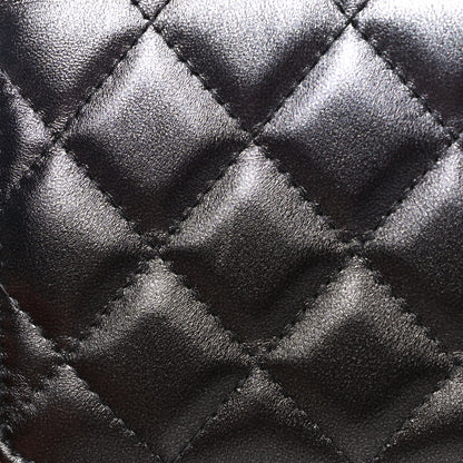 Chanel Gradient Metallic Lambskin Quilted Like A Wallet Wallet On Chain WOC Silvery Black 11 of 12
