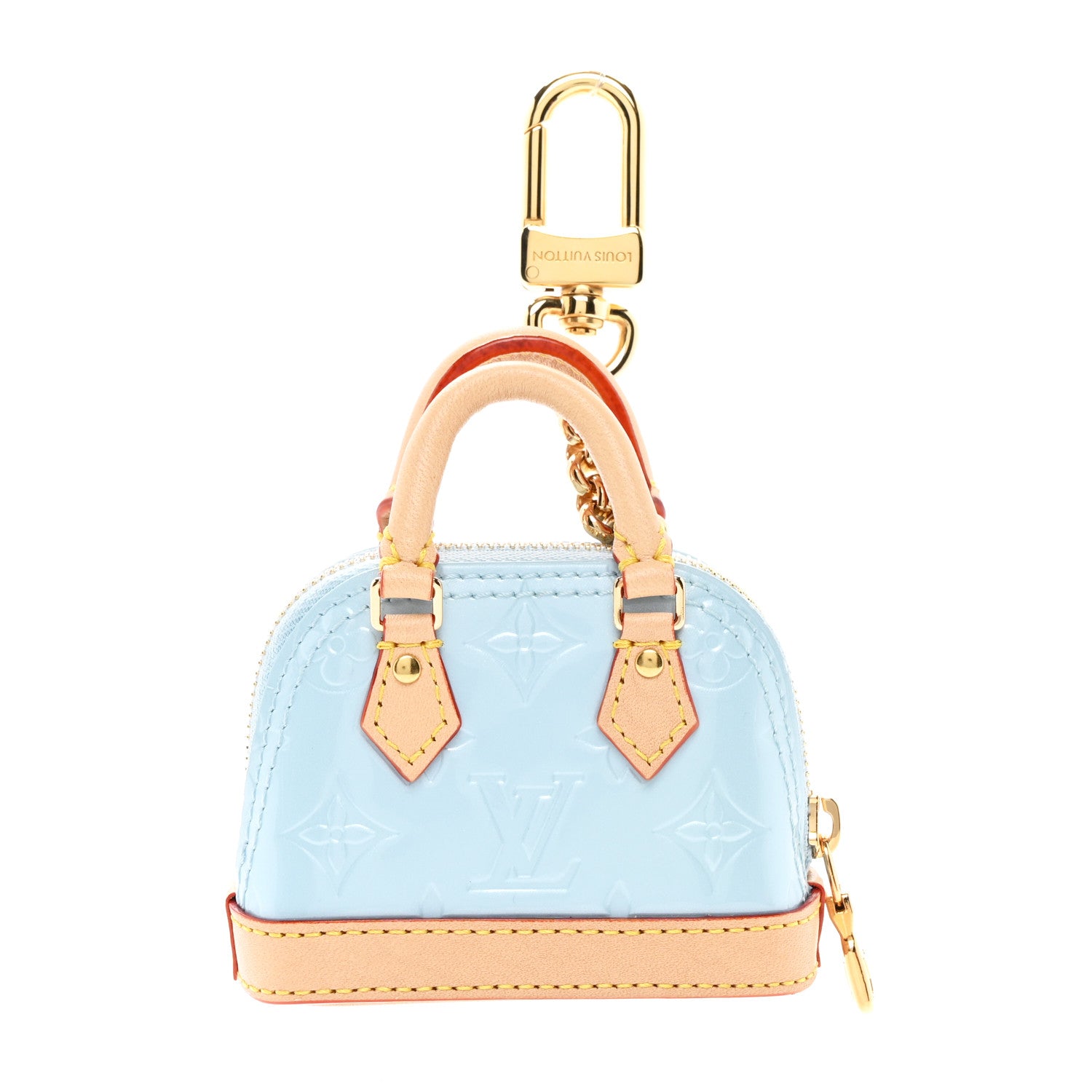 Louis Vuitton Vernis Monogram Micro Alma Bag Charm Key Holder Blue 1 of 6