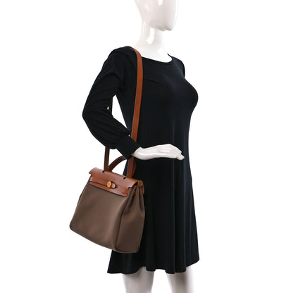 Hermes Vache Hunter Toile Herbag Zip 31 PM Etoupe 2 of 10