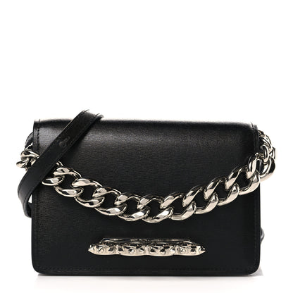 Alexander McQueen Nappa Skull Four Ring Knuckle Crossbody Bag Black 1 of 8
