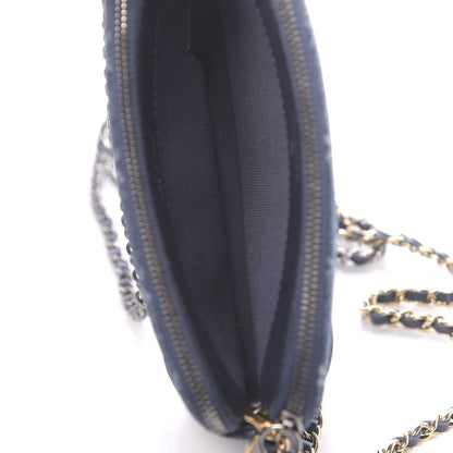 Chanel Denim Calfskin Quilted Small Gabrielle Clutch With Chain Blue 5 of 13