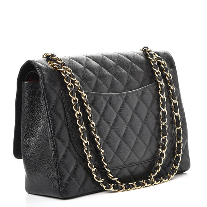 Chanel Caviar Quilted Maxi Double Flap Black 4 of 8
