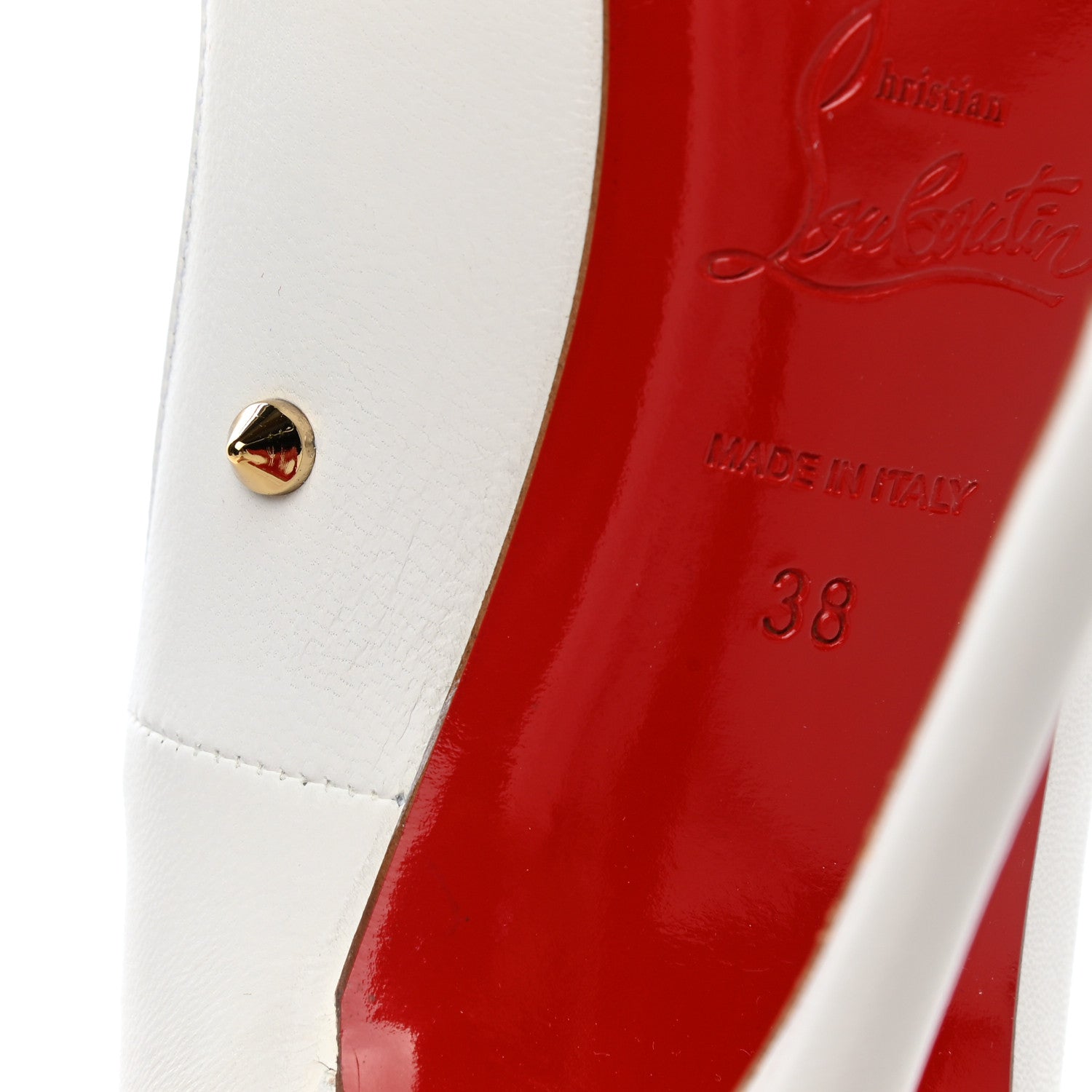 Christian Louboutin Kid Degraspike 120 Pumps 38 White 8 of 12