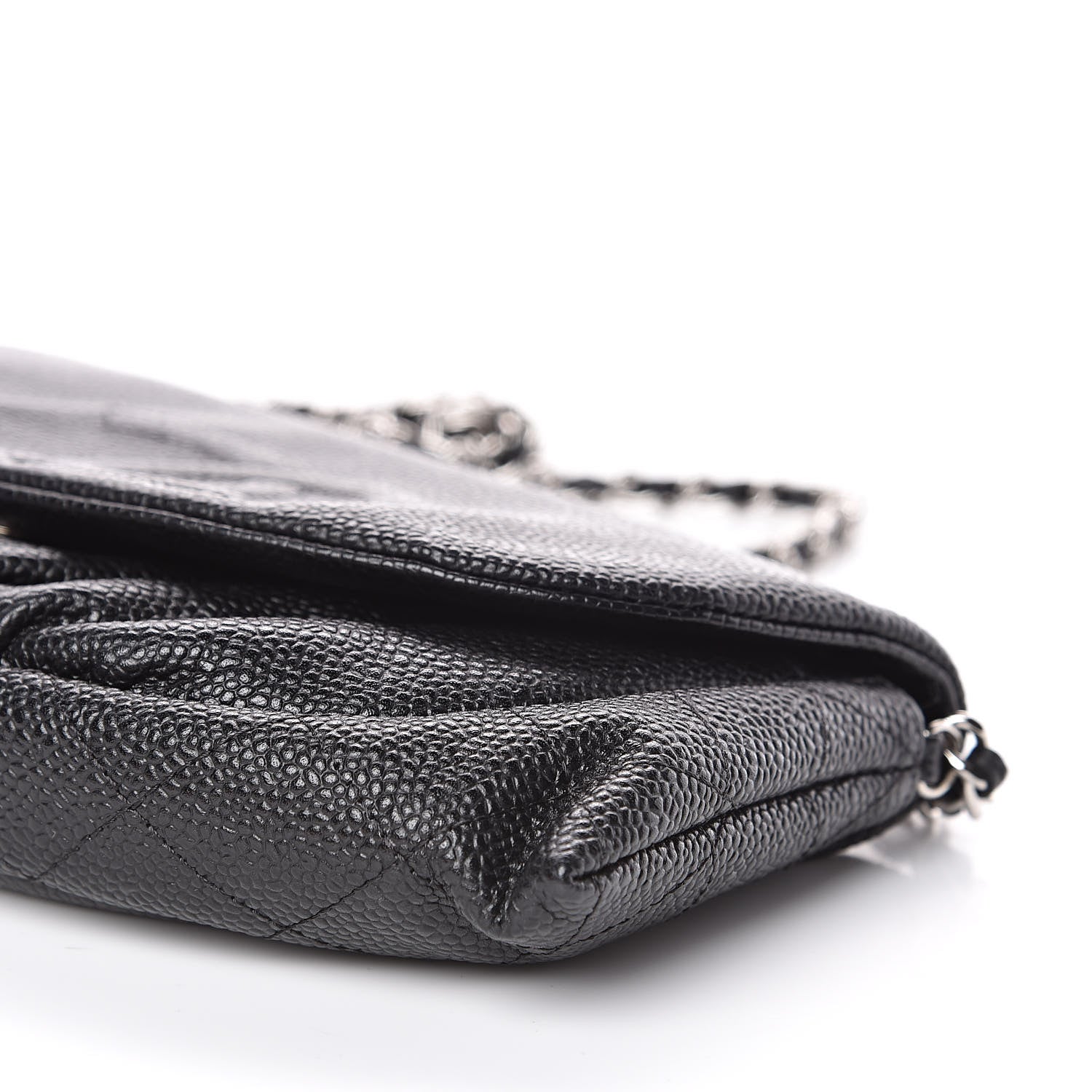Chanel Caviar Half Moon Wallet On Chain WOC Black 10 of 11