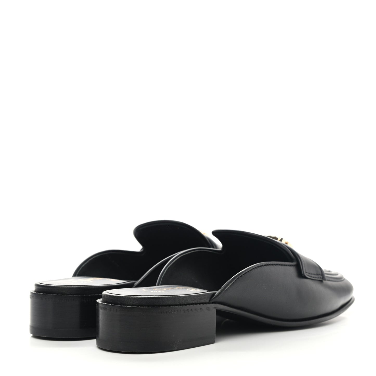 Lambskin Quilted Boy Mules 40 Black