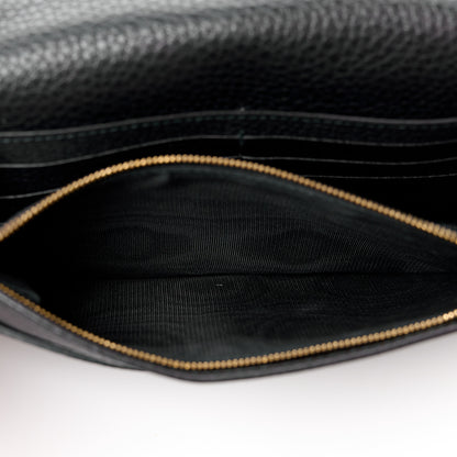 Gucci Pebbled Calfskin Soho Wallet On Chain Black 7 of 15