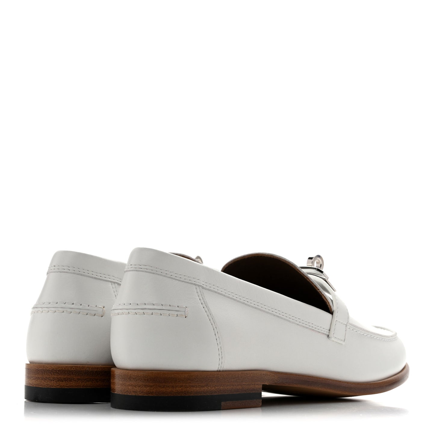Calfskin Womens Destin Loafers 36 White