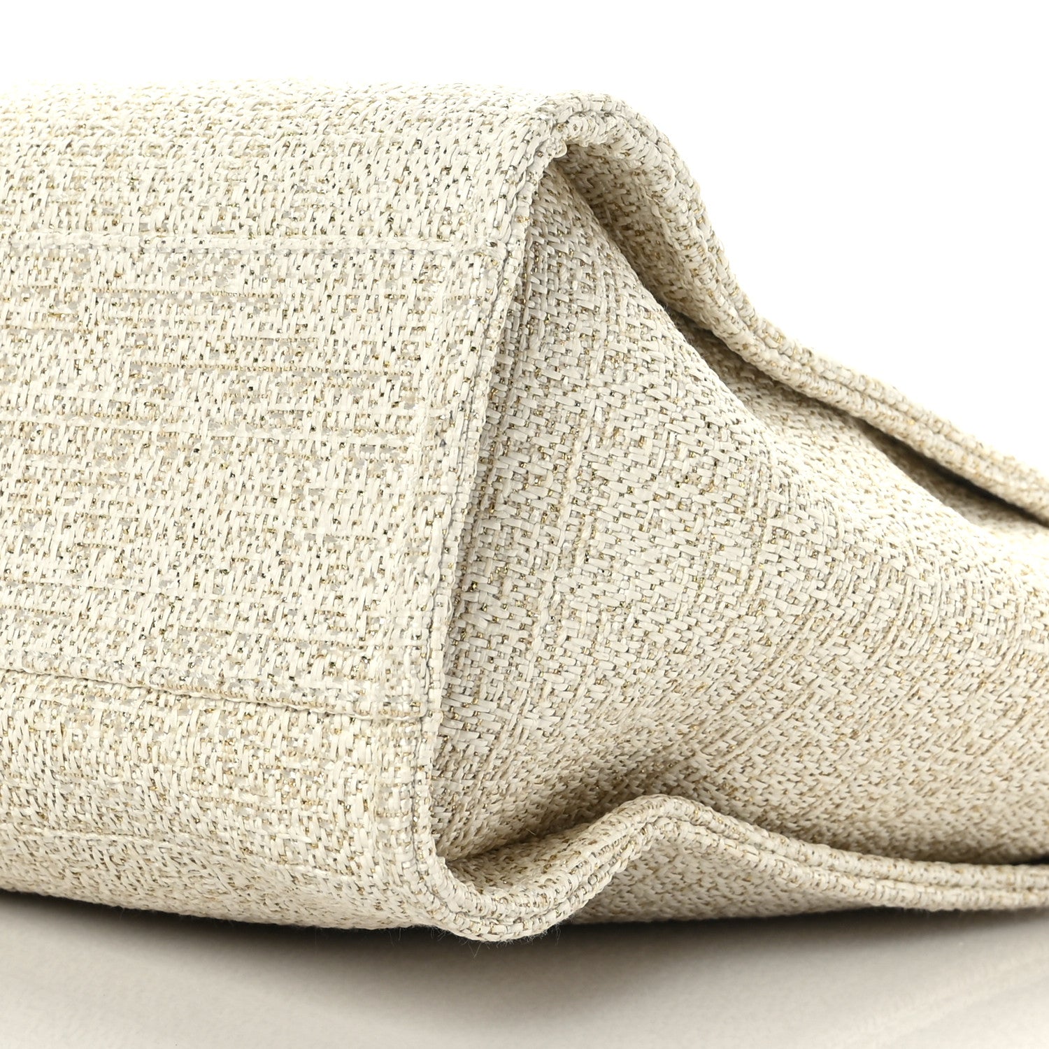 Chanel Lurex Boucle Small Deauville Tote Ivory 9 of 9