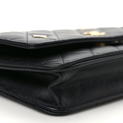Chanel Lambskin Quilted Enamel Coco Casino Wallet On Chain WOC Black 9 of 11