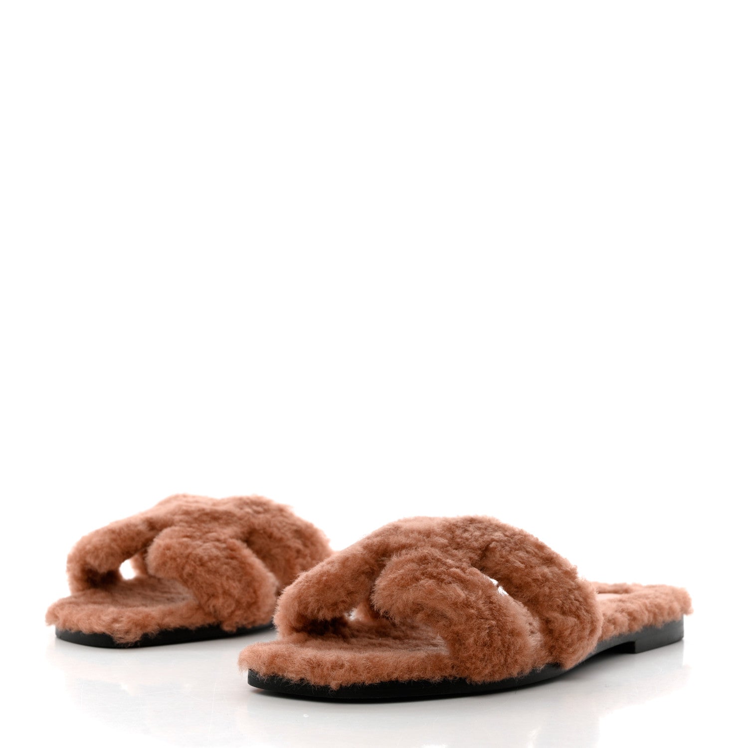 Hermes Woolskin Oran Sandals 39 Rose Aube 3 of 8