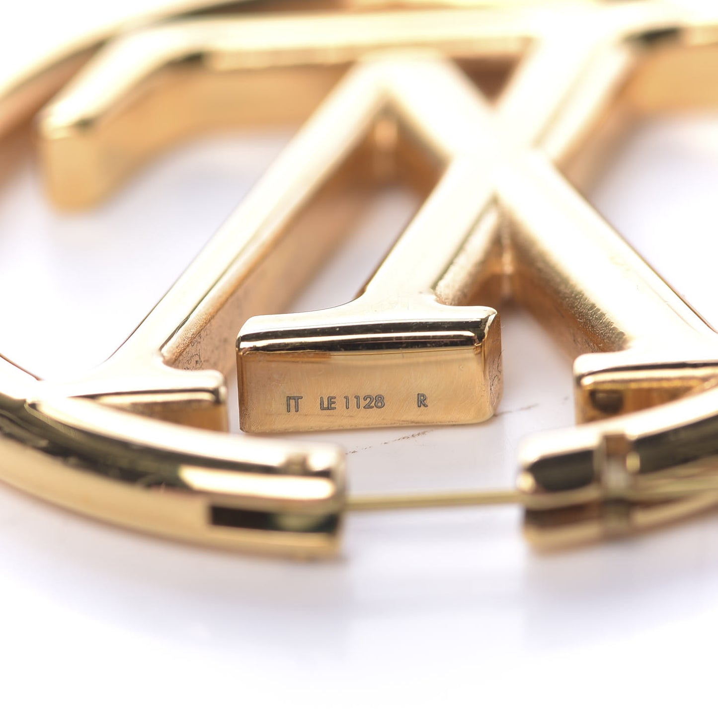 Metal Louise Hoop Earrings Gold