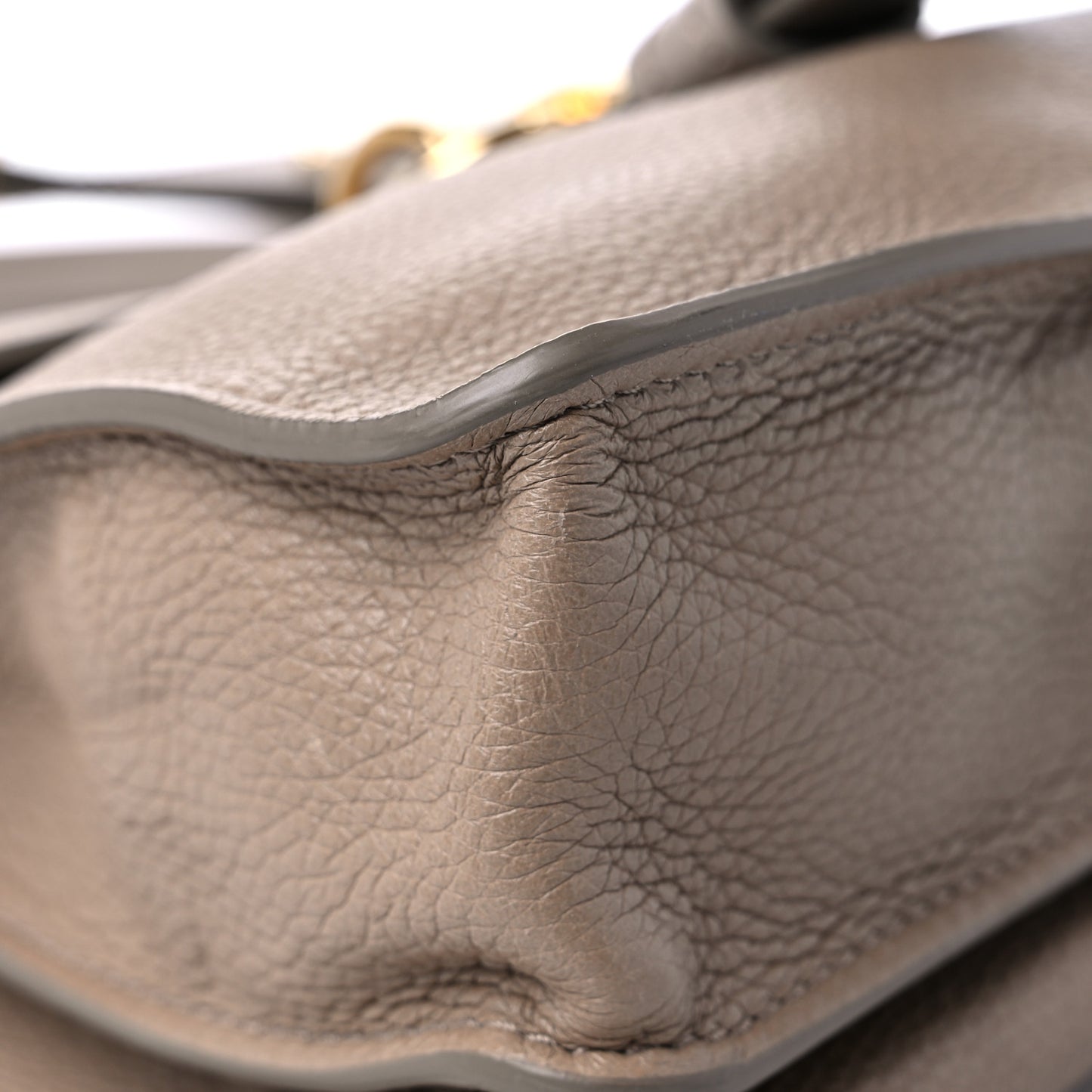 Grained Calfskin Medium Aby Day Shoulder Bag Motty Grey