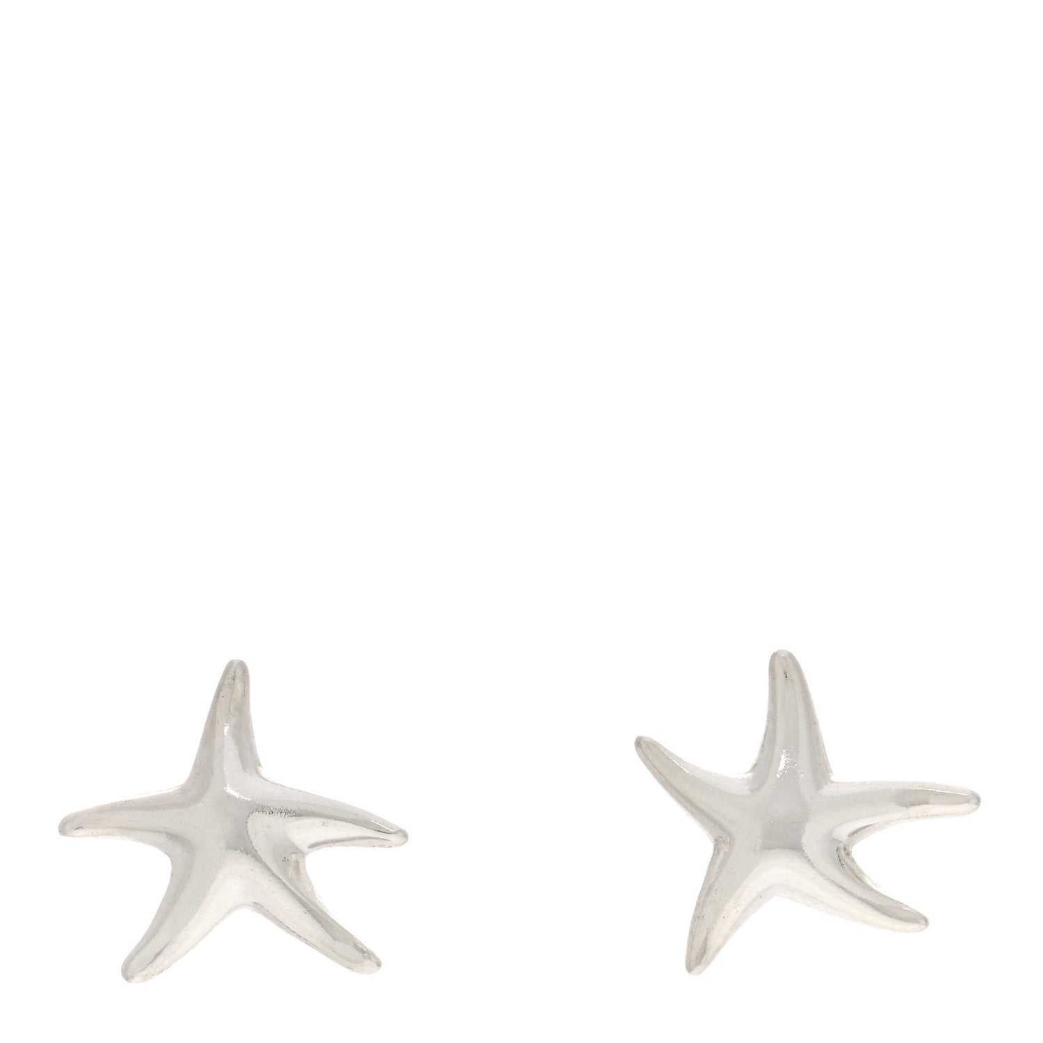Tiffany Sterling Silver 15mm Elsa Peretti Starfish Earrings 1 of 4