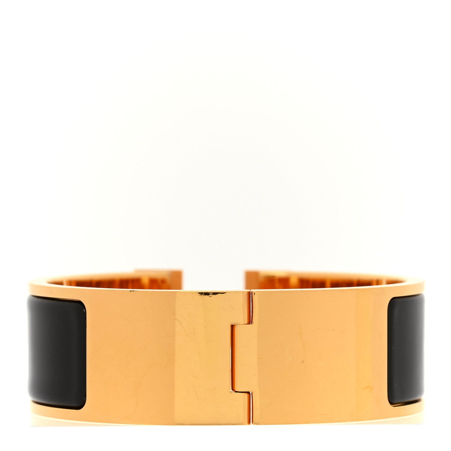 Hermes Enamel Wide Clic Clac H Bracelet PM Black 3 of 4