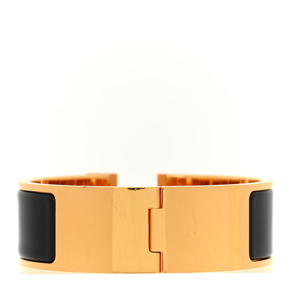 Hermes Enamel Wide Clic Clac H Bracelet PM Black 3 of 4