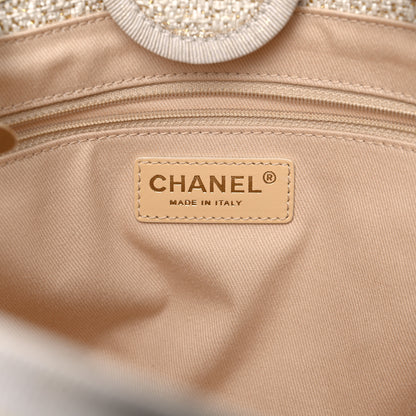 Chanel Lurex Boucle Small Deauville Tote Ivory 6 of 10