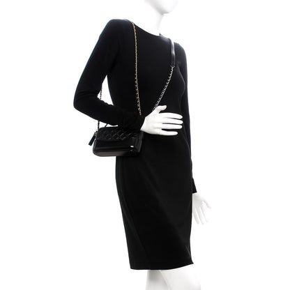 Chanel Aged Calfskin Quilted Small Gabrielle Clutch With Chain Black 3 of 12