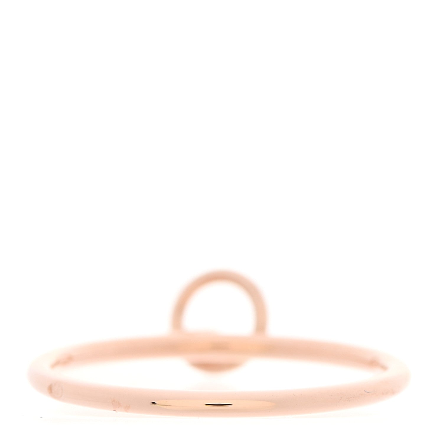 Hermes 18K Rose Gold Diamond Gambade Ring 55 7.25 3 of 6
