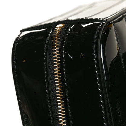 Saint Laurent Patent Calfskin Matelasse Monogram Small Vicky Chain Bag Black 10 of 10