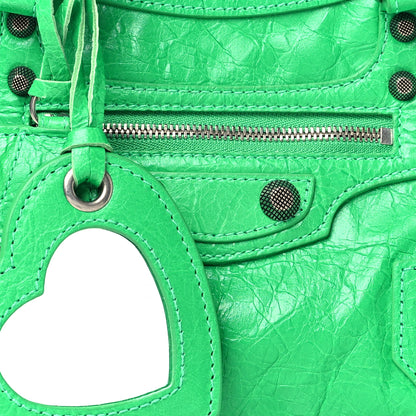 Balenciaga Agneau Arena Neo Cagole Handbag XS Kelly Green 8 of 10