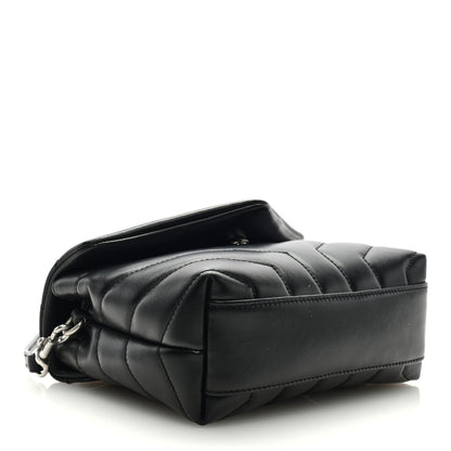 Saint Laurent Calfskin Y Quilted Monogram Toy Loulou Crossbody Bag Black 4 of 9