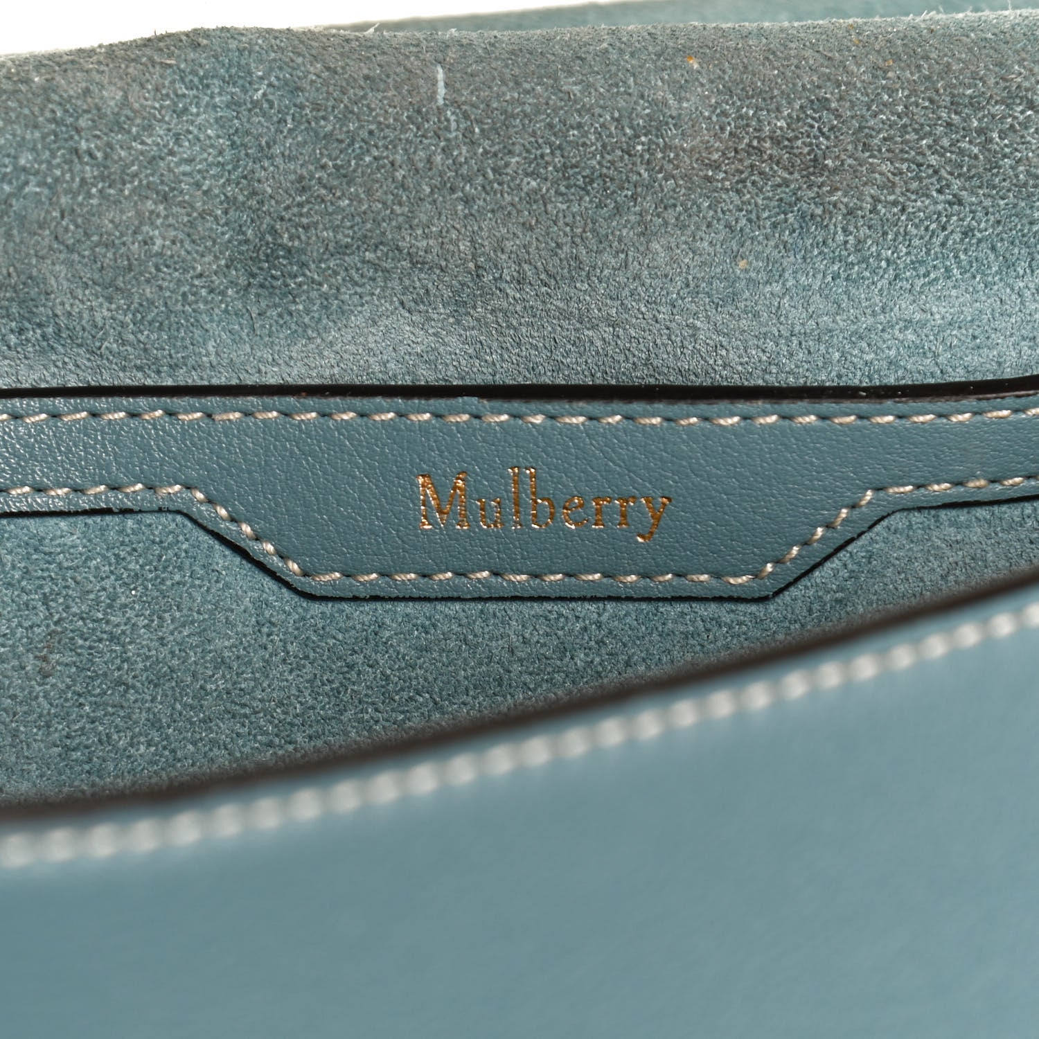 Mulberry Silky Calfskin Amberley Satchel Blue 6 of 14