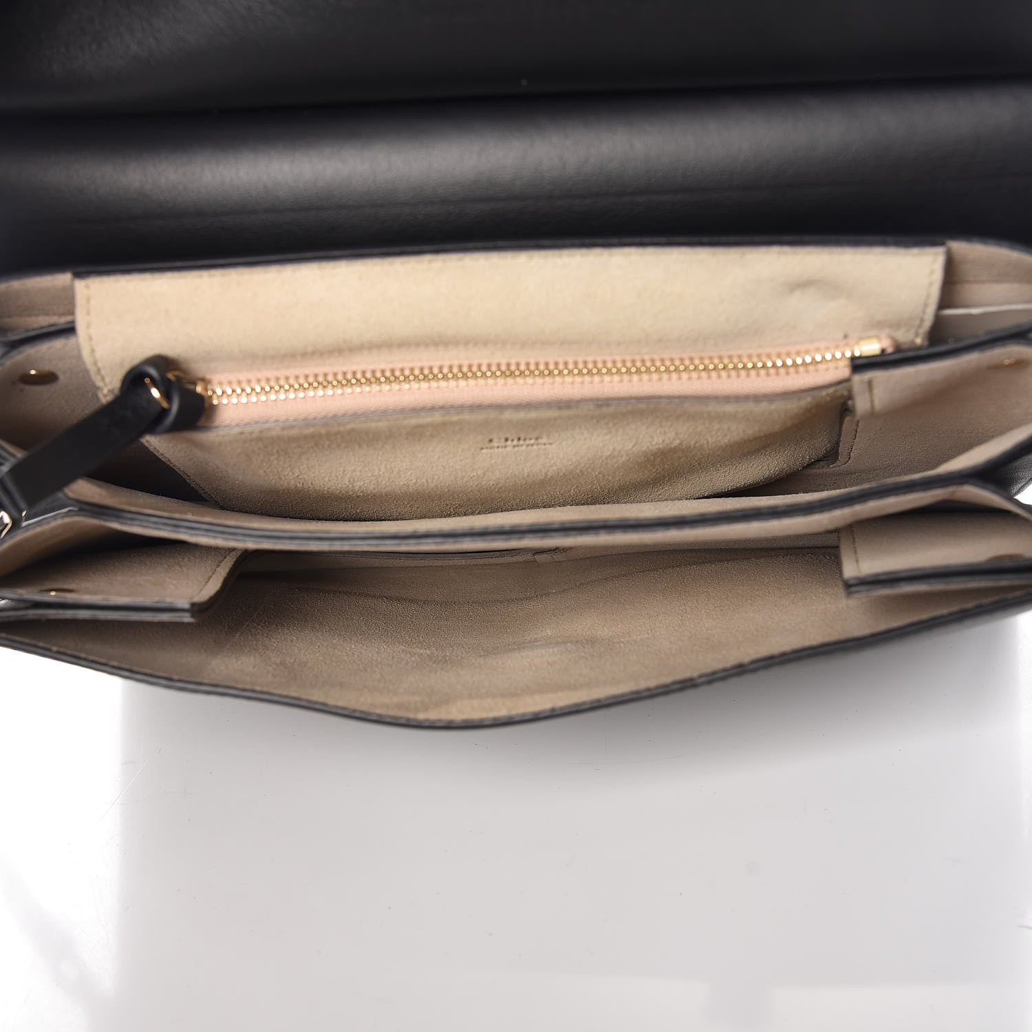 Chloe Suede Calfskin Medium Faye Shoulder Bag Black 5 of 6