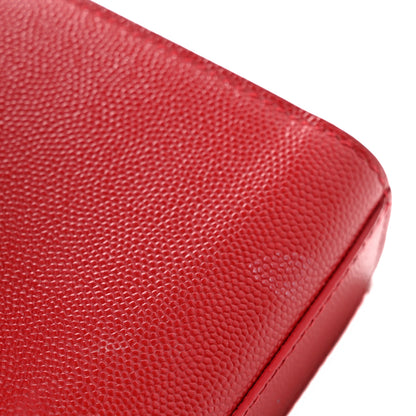Saint Laurent Grain De Poudre Small Classic Monogram Kate Tassel Satchel Red 14 of 14
