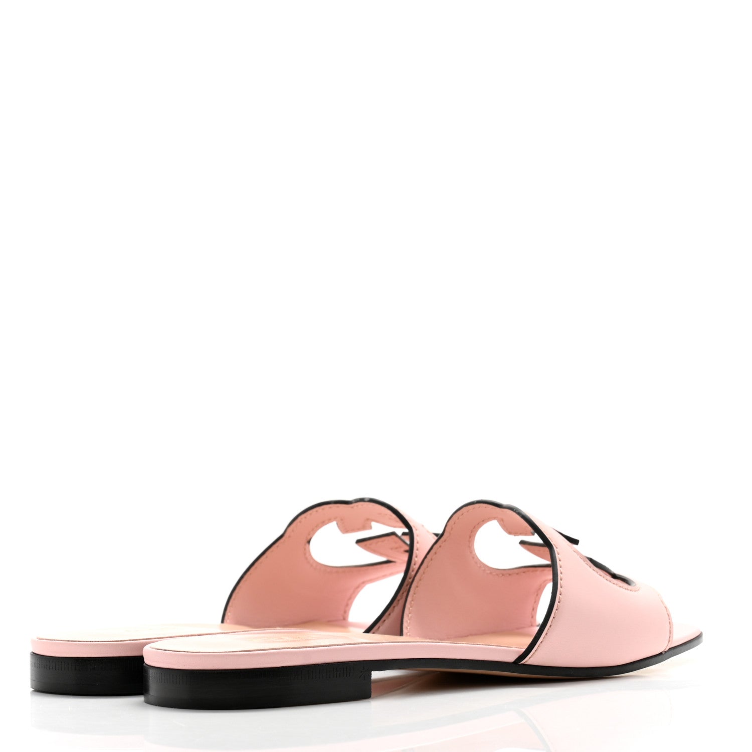 Gucci Cosmos Softy Calfskin Interlocking G Cut Out Slide Sandals 39 Pastel Pink 4 of 10