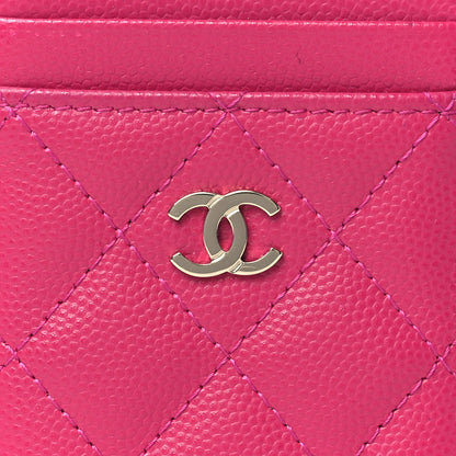 Chanel Caviar Quilted Zip Card Holder Fuchsia 8 of 8