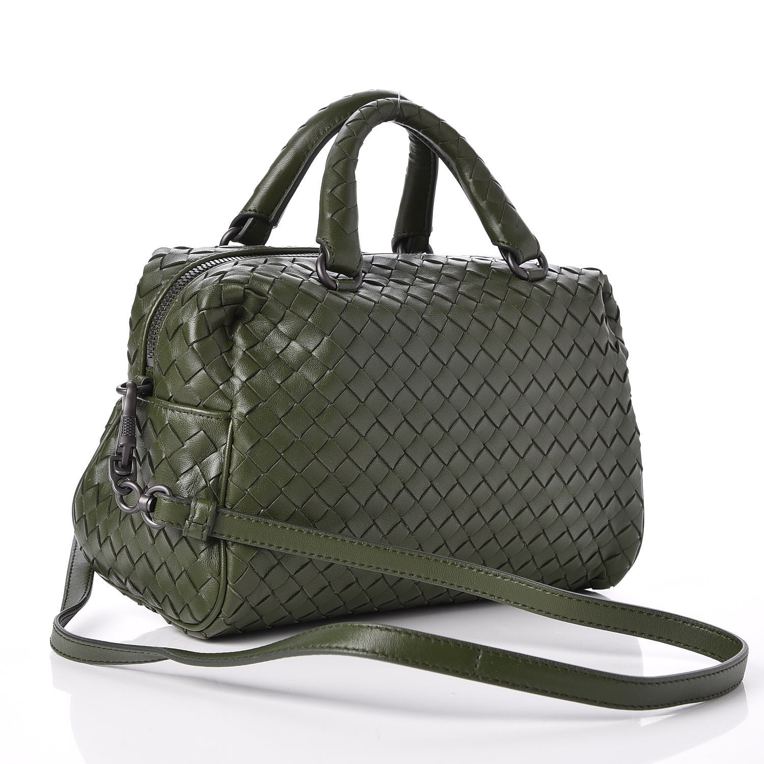 Bottega Veneta Nappa Intrecciato Top Handle Bag Moss 3 of 7