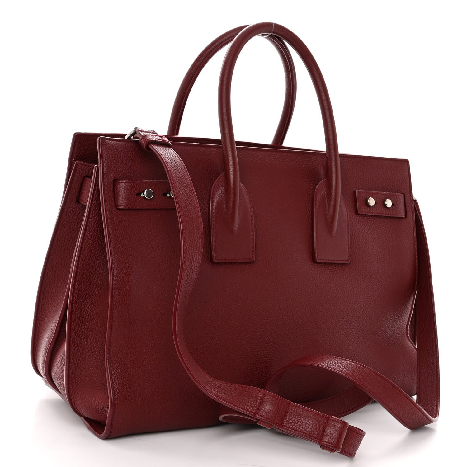 Saint Laurent Grained Calfskin Small Supple Sac De Jour Dark Pallisandre 3 of 8