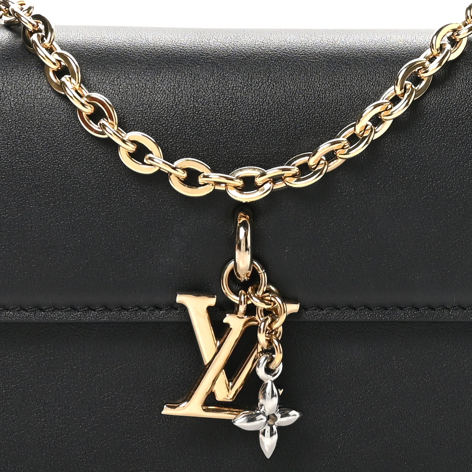 Louis Vuitton Calfskin LV Bloom Wallet On Chain Black 7 of 9