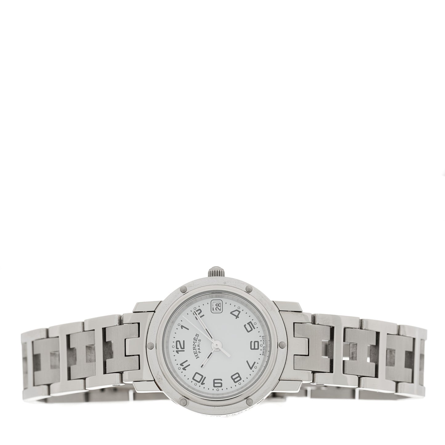 Stainless Steel 24mm Clipper Quartz Watch White