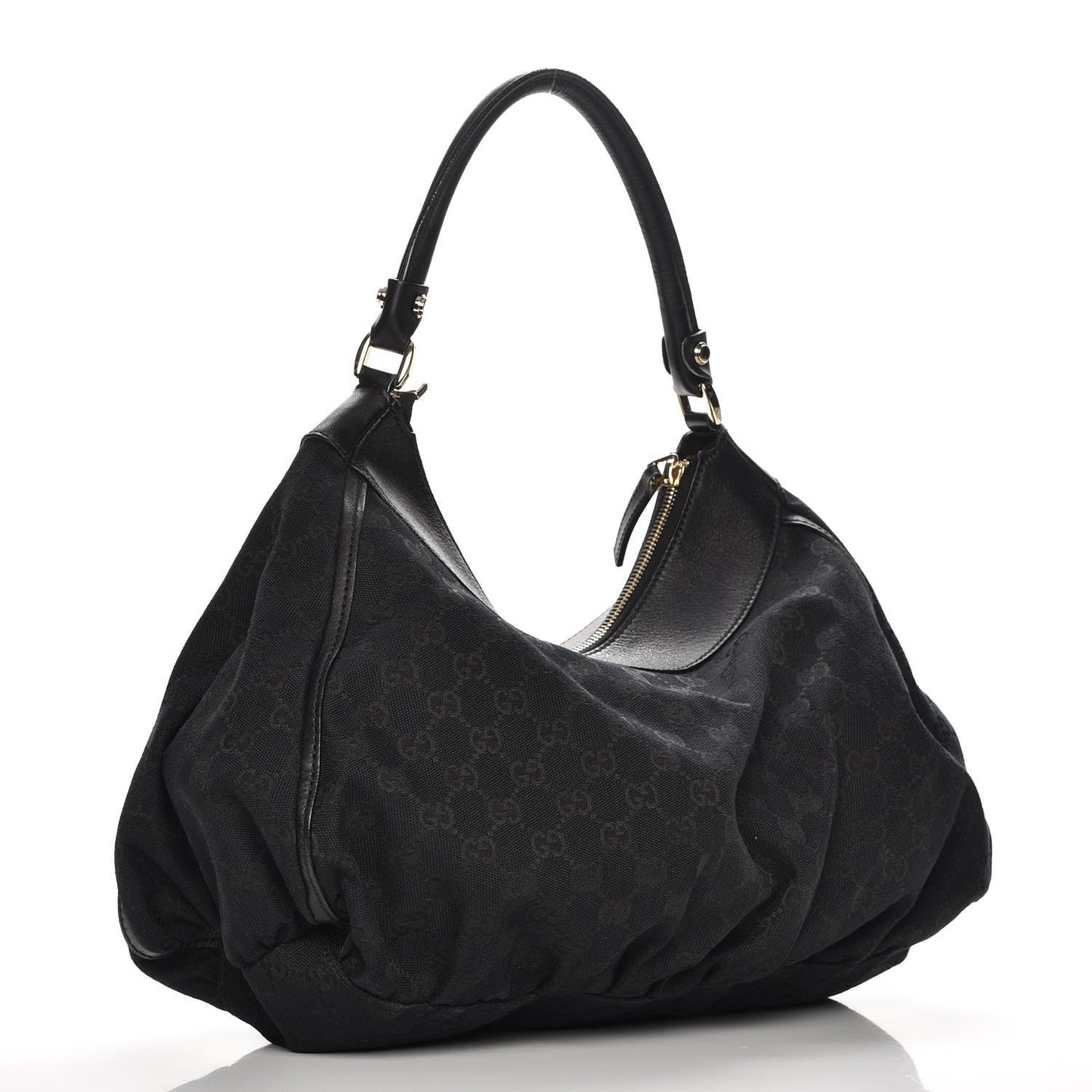 Monogram Large D Gold Hobo Black