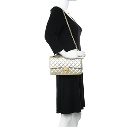Chanel Metallic Lambskin Quilted Medium Double Flap Gold 2 of 11
