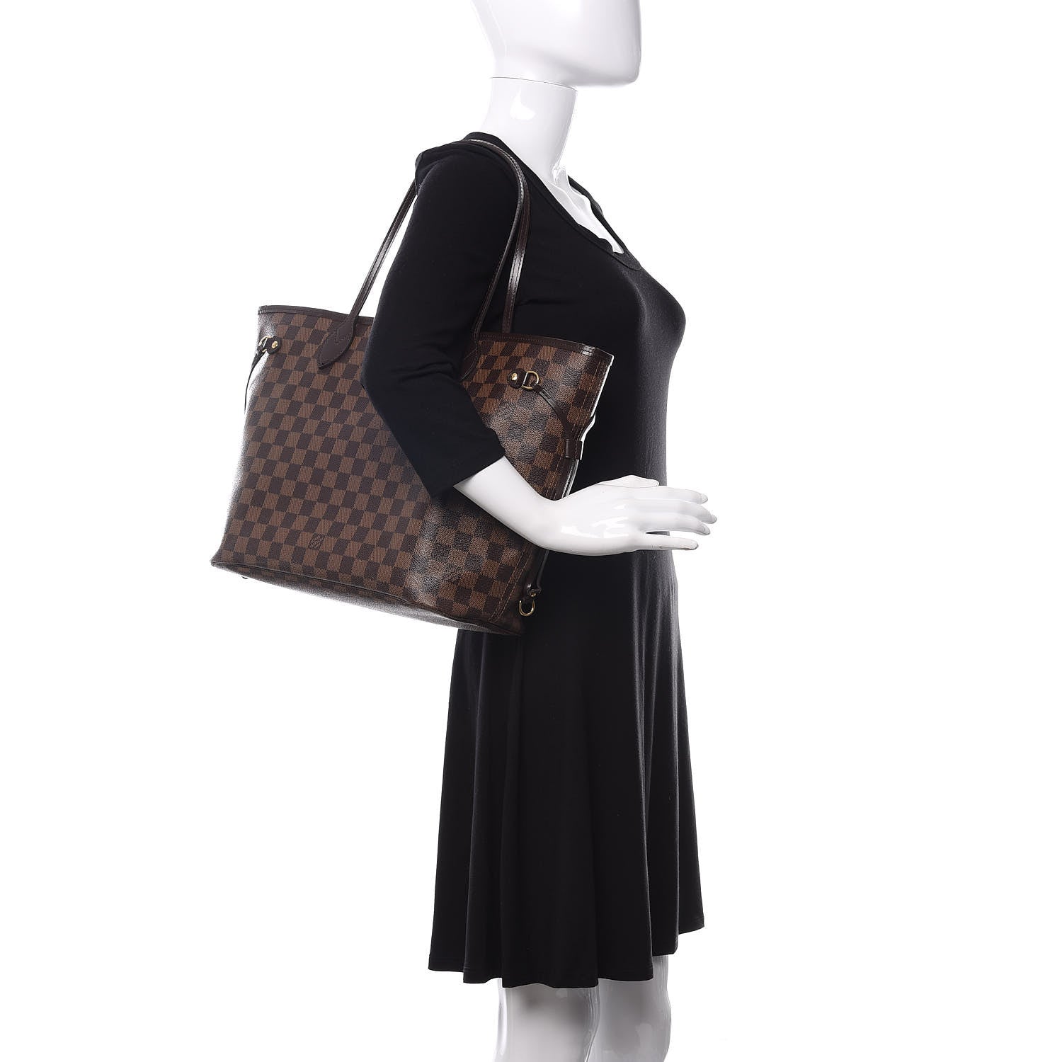 Louis Vuitton Damier Ebene Neo Neverfull MM Rose Ballerine 2 of 22