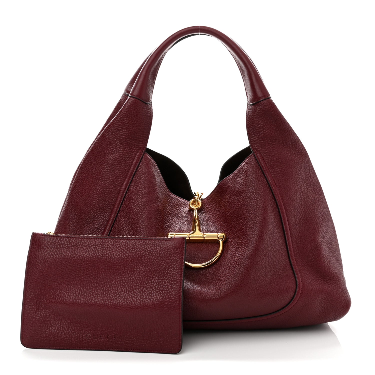 Gucci Grained Calfskin Softbit Maxi Shoulder Bag Rosso Ancora Red 3 of 10