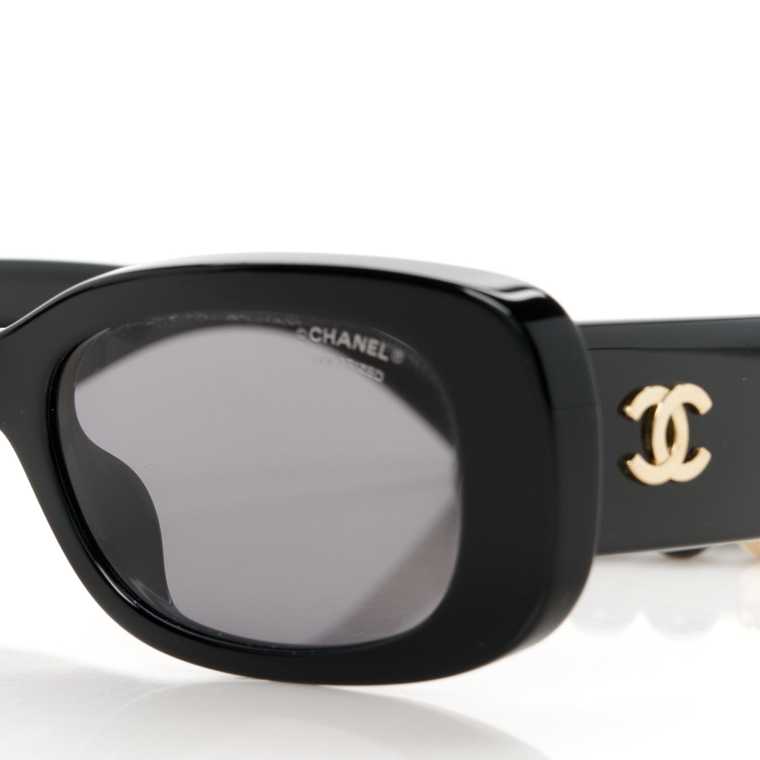 Chanel Acetate Rectangle Sunglasses 5488-A Black 7 of 8