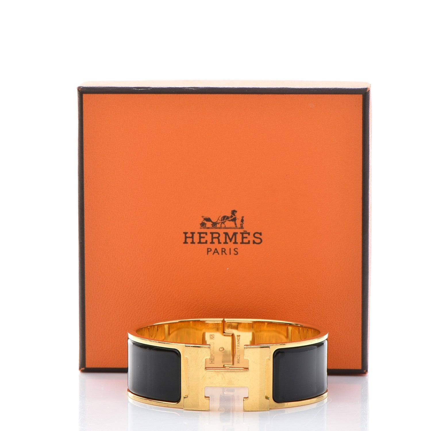 Hermes Enamel Wide Clic Clac H Bracelet PM Black 5 of 5