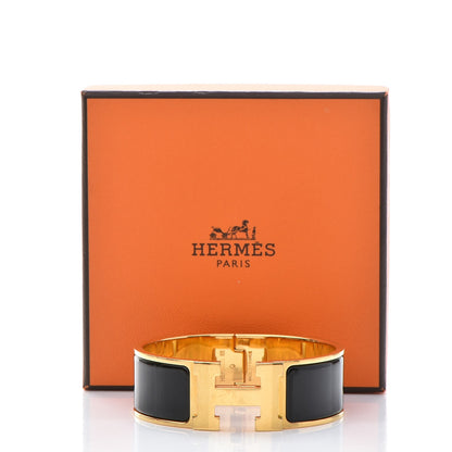 Hermes Enamel Wide Clic Clac H Bracelet PM Black 5 of 5